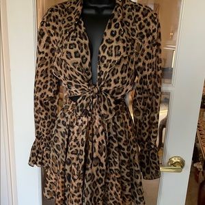 Leopard Print Blouse and Skirt. Vintage Latin Dance Outfit!